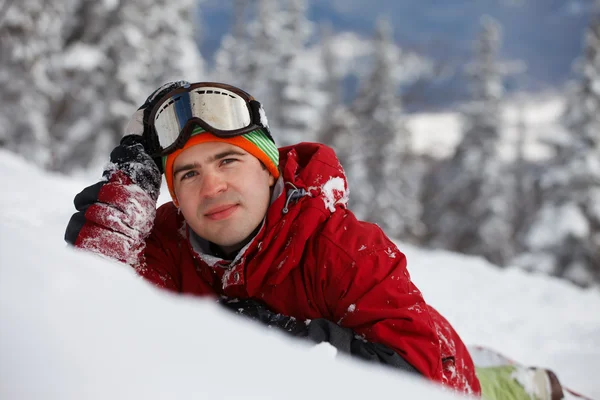A health lifestyle image of young snowboarder — Stock Photo, Image