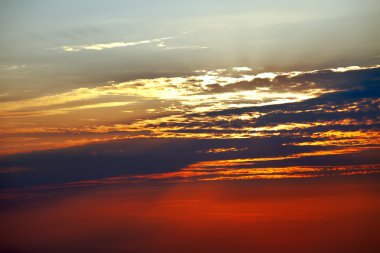 Beautiful Vibrant Sunset Sky clipart