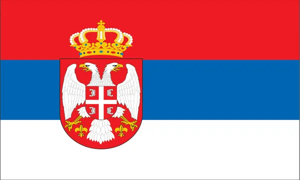 Flaga serbska. — Wektor stockowy