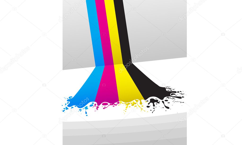 CMYK Color Waterfall