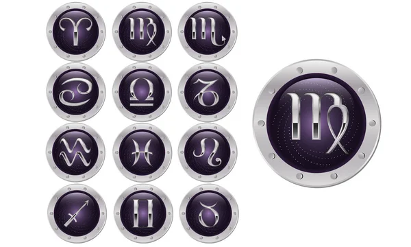 Collection signe zodiaque — Image vectorielle
