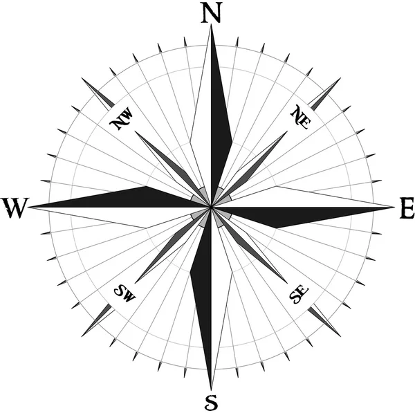 Kompasu symbol — Stockový vektor