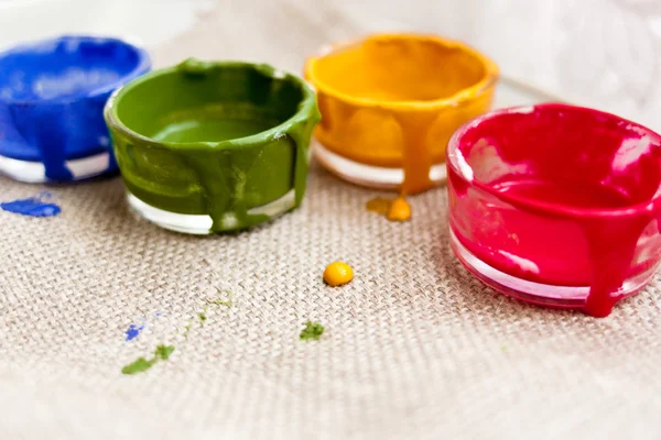 Cases with paints — Stock Photo, Image