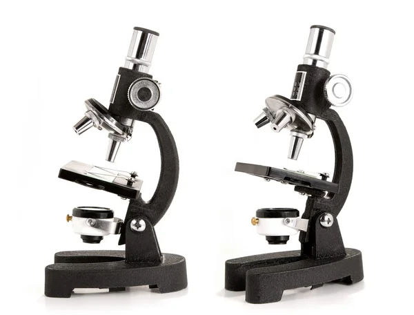 Mikroskop, iki kez bakıldı — Stok fotoğraf