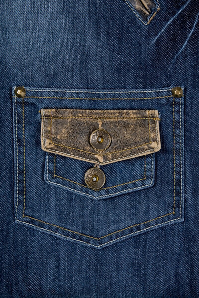 Close-up of blue jeans and pocket