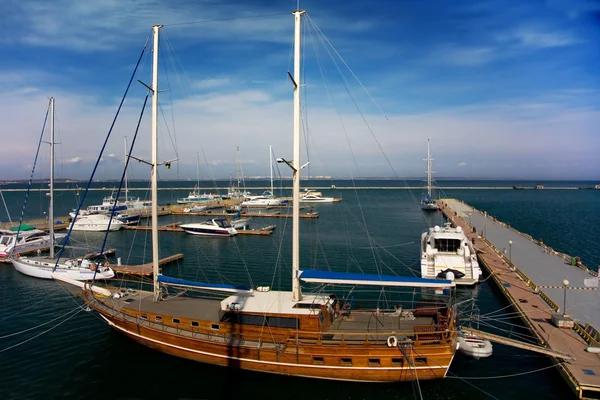 stock image Wooden sailboat