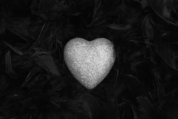 Серебряное сердце Стоковое Фото