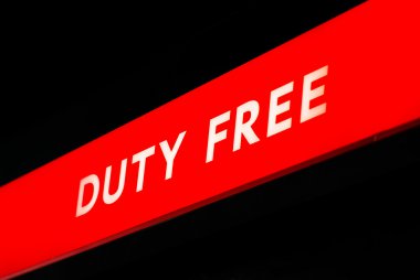 Duty free shop neon Havalimanı