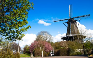 Traditional dutch windmill clipart