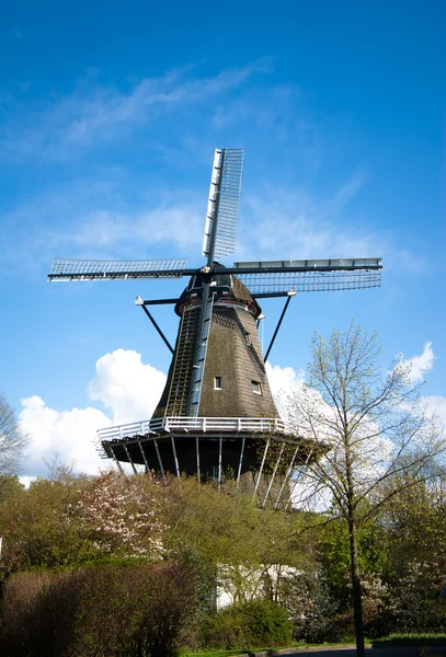 Παραδοσιακός ολλανδικός ανεμόμυλος — Φωτογραφία Αρχείου