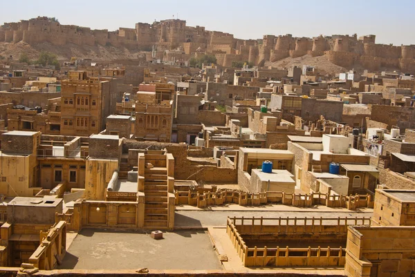 Nézd Jaisalmer városra és fort, India — Stock Fotó