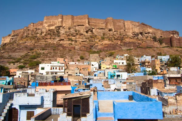 Une vue de Jodhpur, la ville bleue du Rajasthan, Inde — Photo