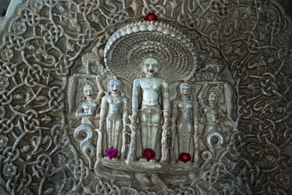 Sculture del tempio di Ranakpur Jain in India — Foto Stock