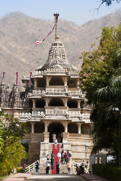 Ranakpur jain chrám rytiny v Indii — Stock fotografie