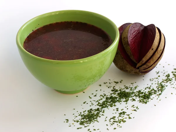 Красный вегетарианский суп — стоковое фото