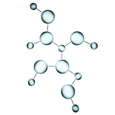 Molecule. Isolated on white background