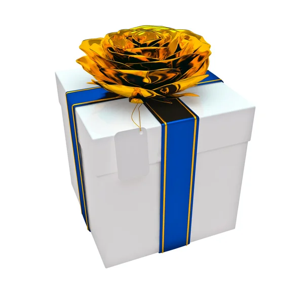 Gift box on the white background — Stock Photo, Image