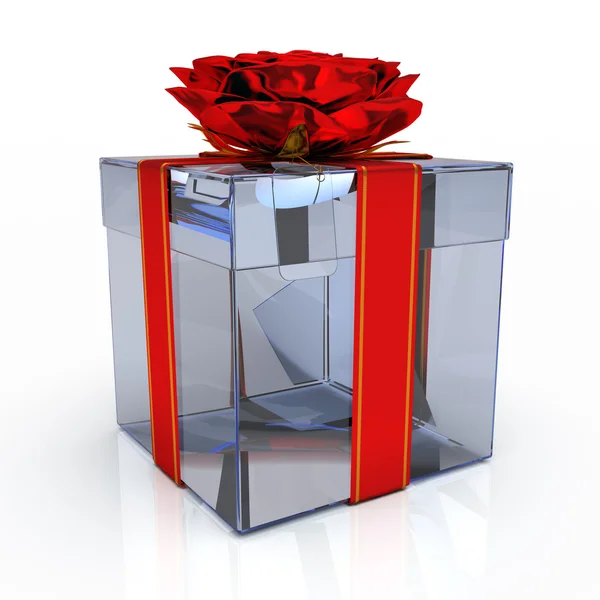 Gift box on the white background — Stock Photo, Image
