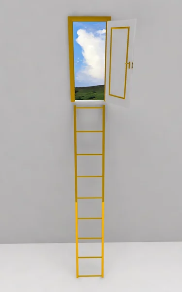 stock image Road to solution. Door to the sky