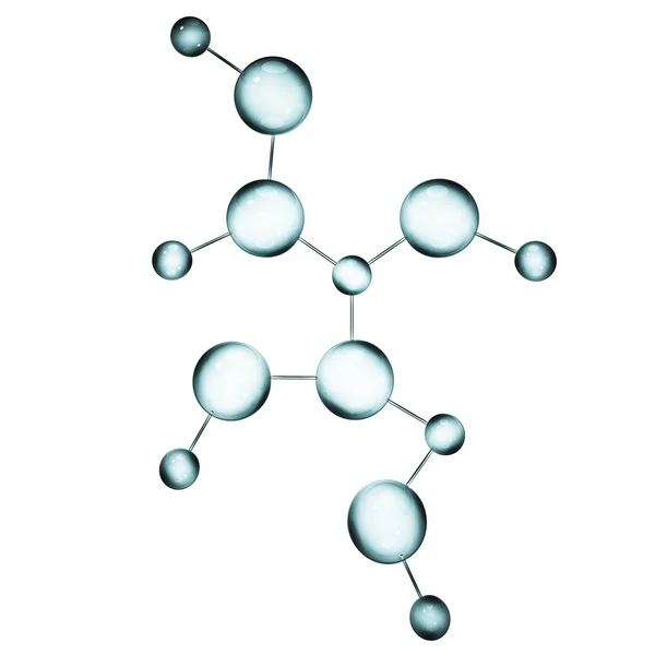 Molekyl. isolerad på vit bakgrund — Stockfoto