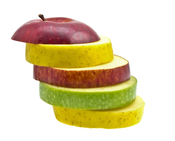 Amestec de fructe pe fundal alb — Fotografie, imagine de stoc