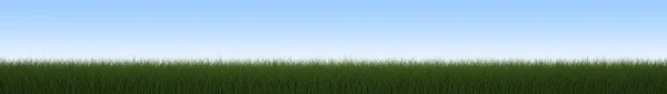Gökyüzü arka plan üzerinde yeşil çim panorama — Stok fotoğraf