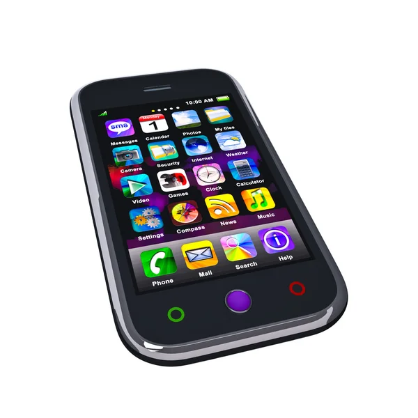 터치 스크린 스마트폰입니다. 스마트 휴대 전화를 셀 3d. 오순절에 스톡 사진