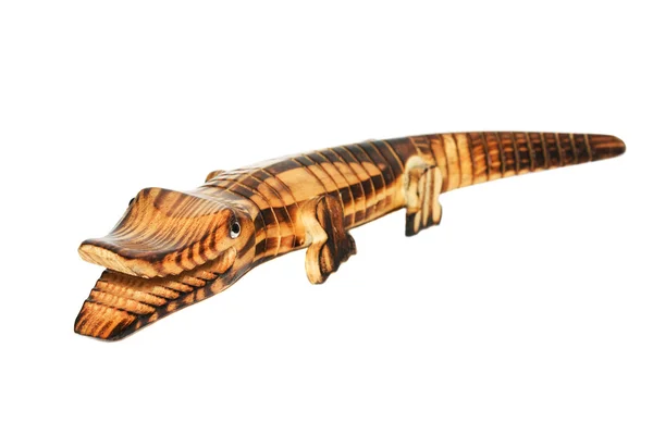 Dřevěný krokodýl — Stock fotografie