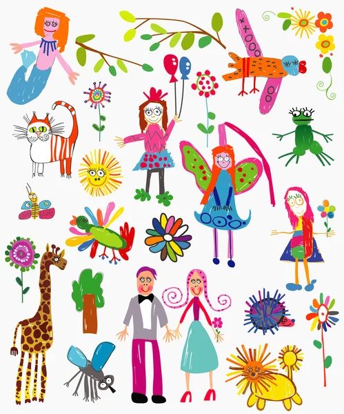 stock vector Child's pictures