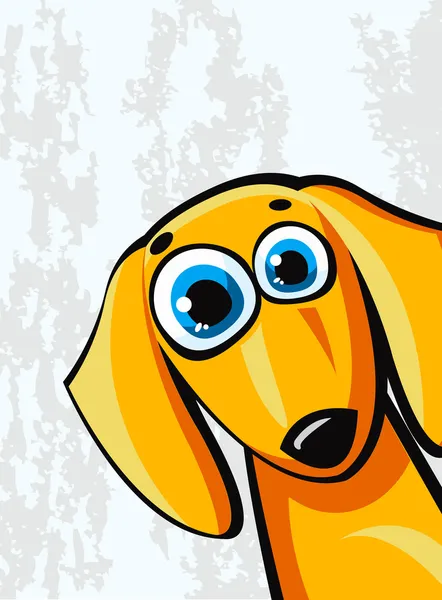 Divertente cartone animato bassotto cane — Vettoriale Stock