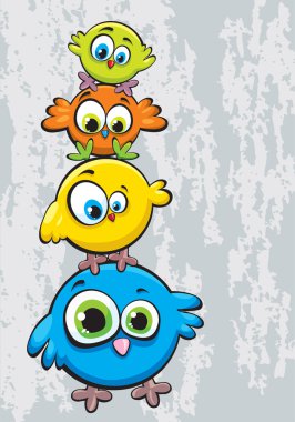 Family of birds clipart