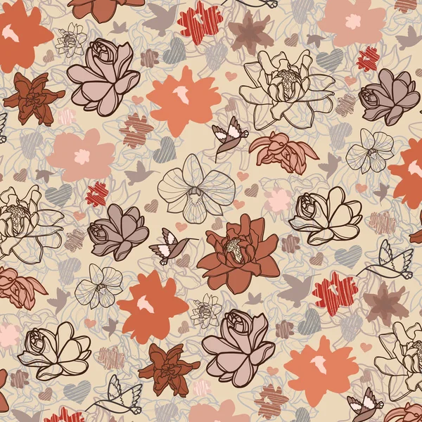 Flower red wallpaper — Stok Vektör