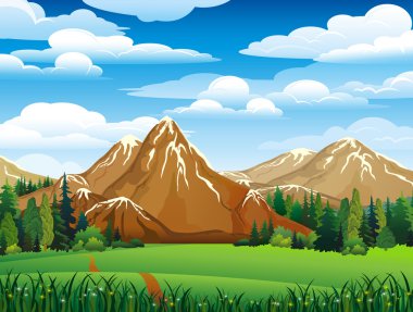 Green landscape clipart