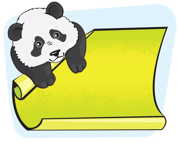 Panda und Werbung — Stockvektor