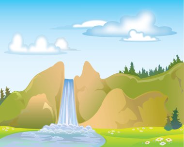 Waterfall 2 clipart