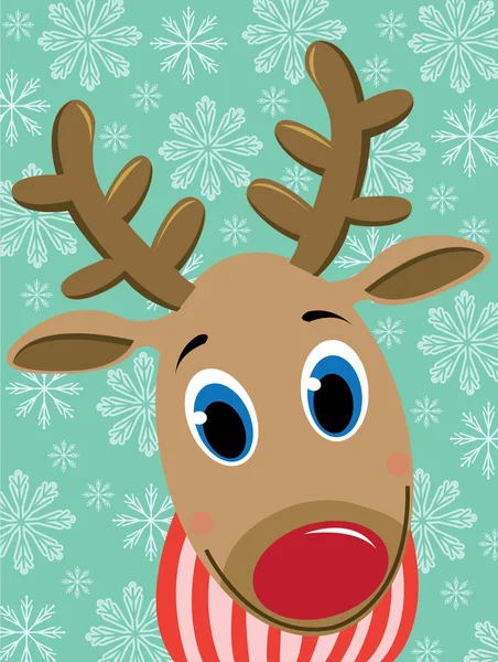 Cartoon funny deer — Stock Vector