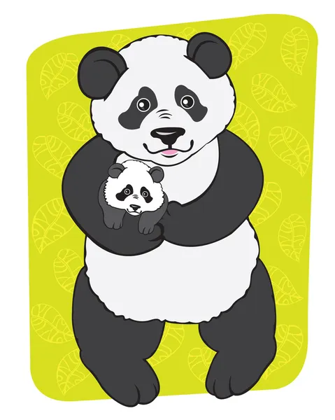 Mamá panda — Vector de stock