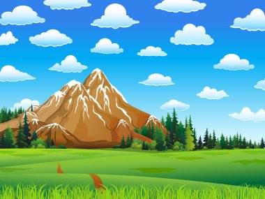 Green landscape clipart