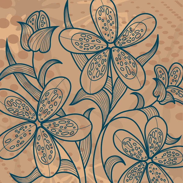 Flores blac — Archivo Imágenes Vectoriales