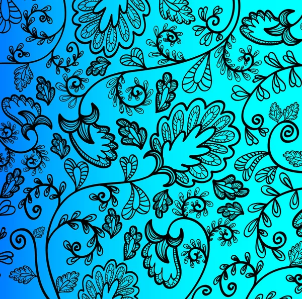 ベクターの手描きの抽象的な花 — ストックベクタ