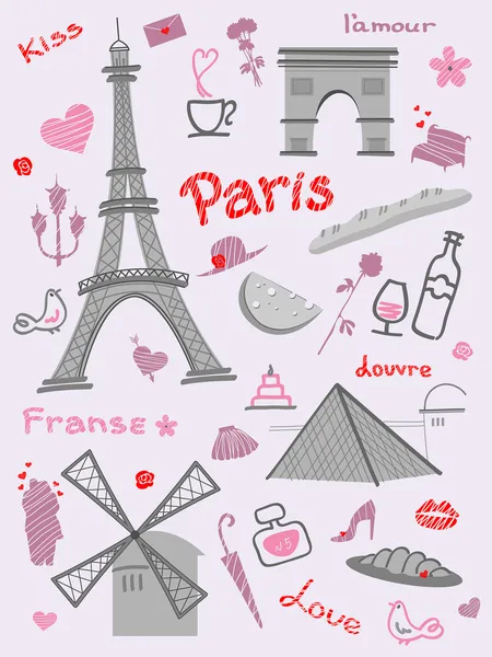 Simboli di Parigi — Vettoriale Stock