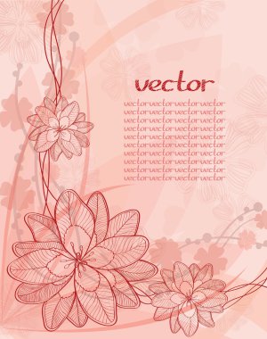 Pink flowers clipart