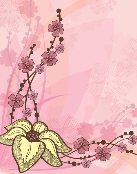 Flores rosadas 01 — Archivo Imágenes Vectoriales