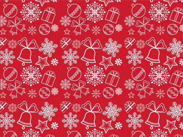 赤のクリスマスの壁紙 — ストックベクタ