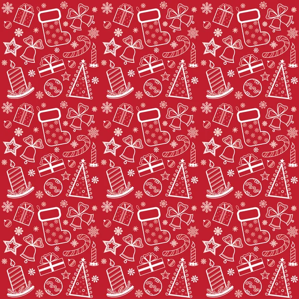 Rode kerst wallpaper — Stockvector