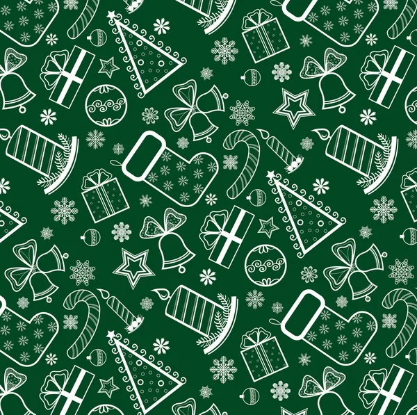 Papier peint de Noël vert — Image vectorielle