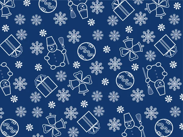 ブルー クリスマス壁紙 — ストックベクタ