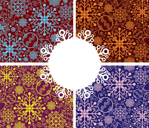 Fond abstrait de flocons de neige — Image vectorielle