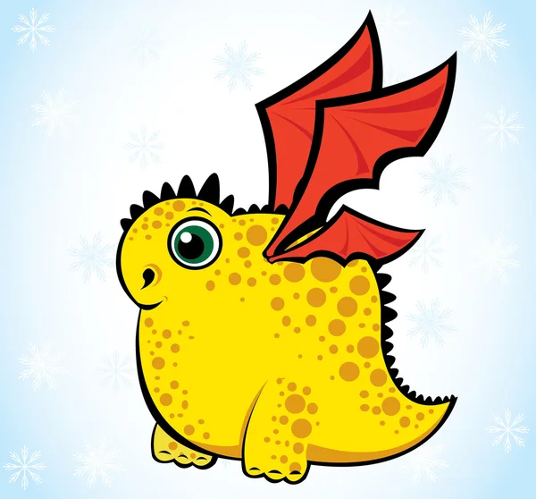 Dragon jaune — Image vectorielle