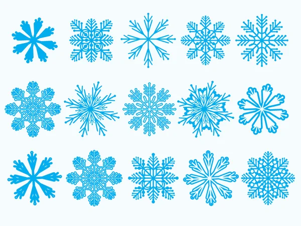 Set de copos de nieve — Vector de stock